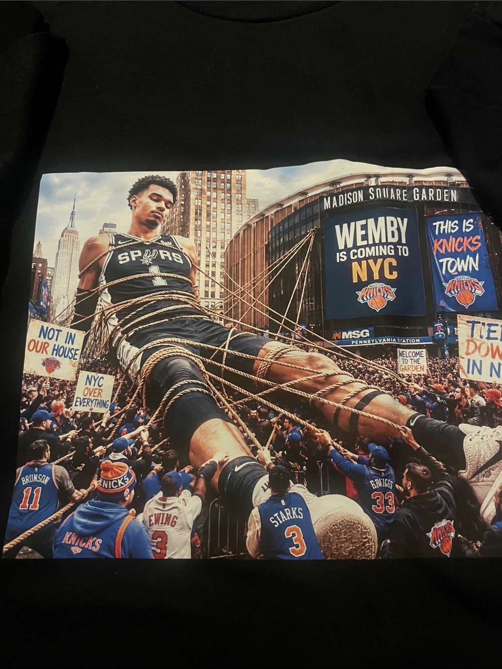 Graphic NBA Crewneck Tee with Black Base